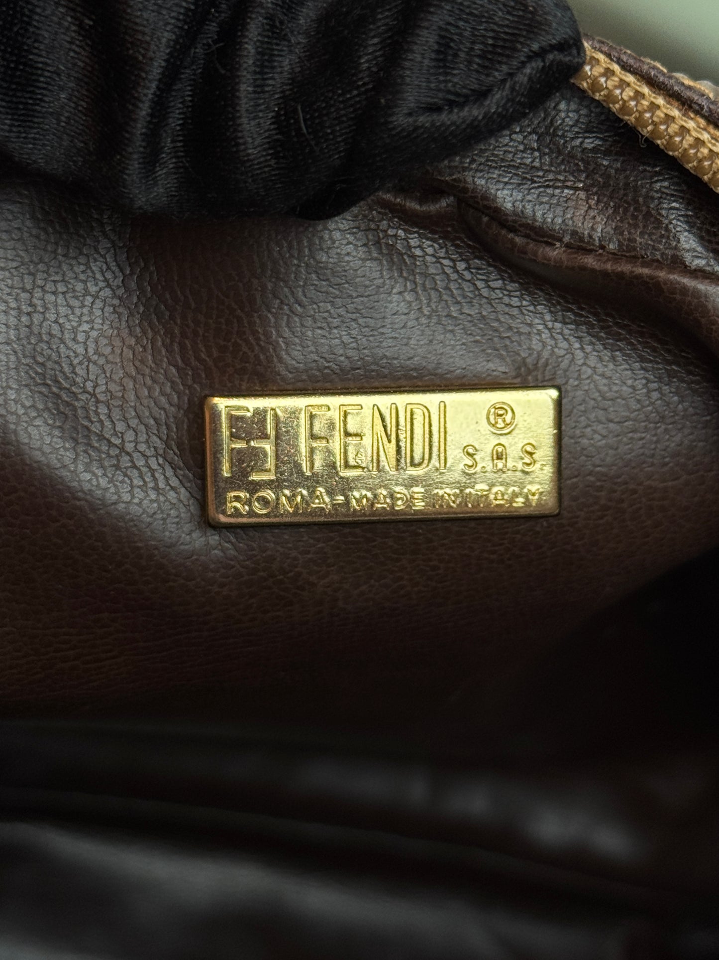 FENDI Vintage Zucchino Crystal Canvas FF Crossbody