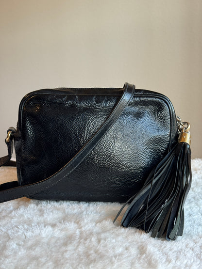 GUCCI Soho Disco Crossbody bag patent leather small black