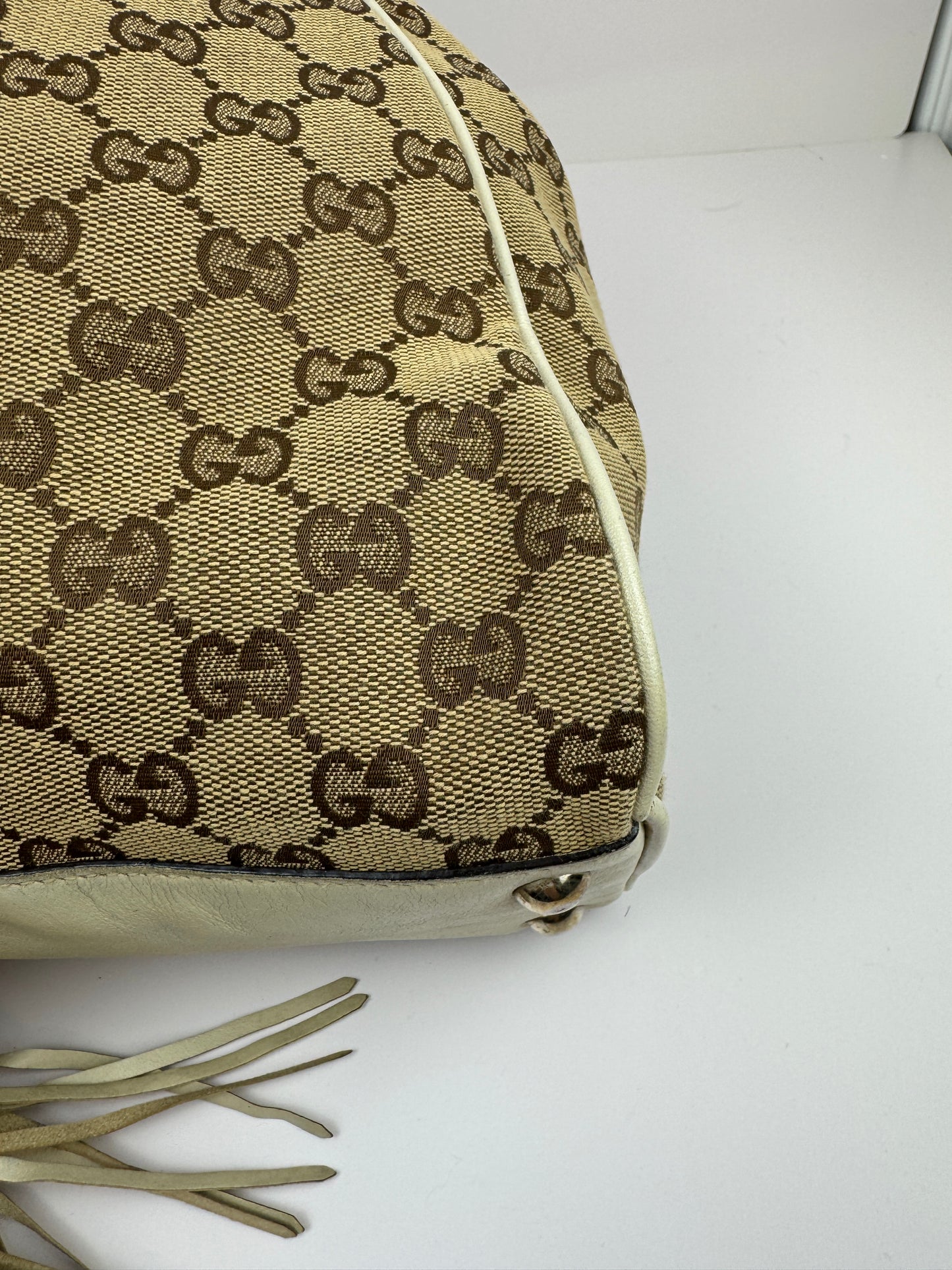 Gucci Peggy Tote GG Canvas Large Cream