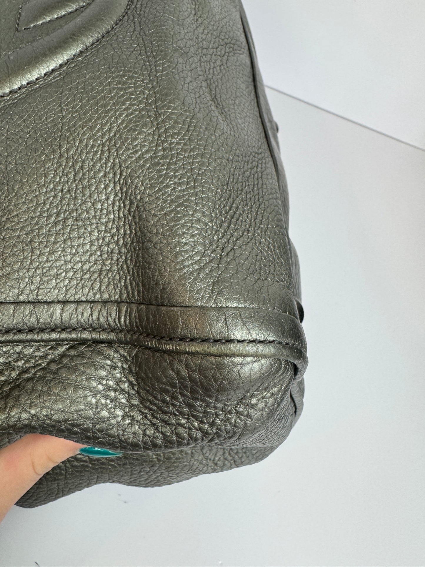 Gucci Soho Leather medium Grey  Bag