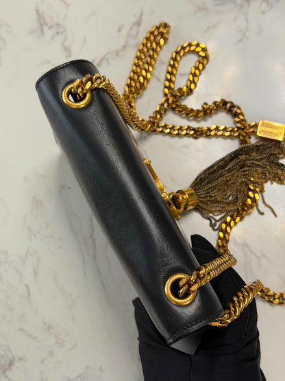 Saint Laurent Kate Small Tassel Leather Black