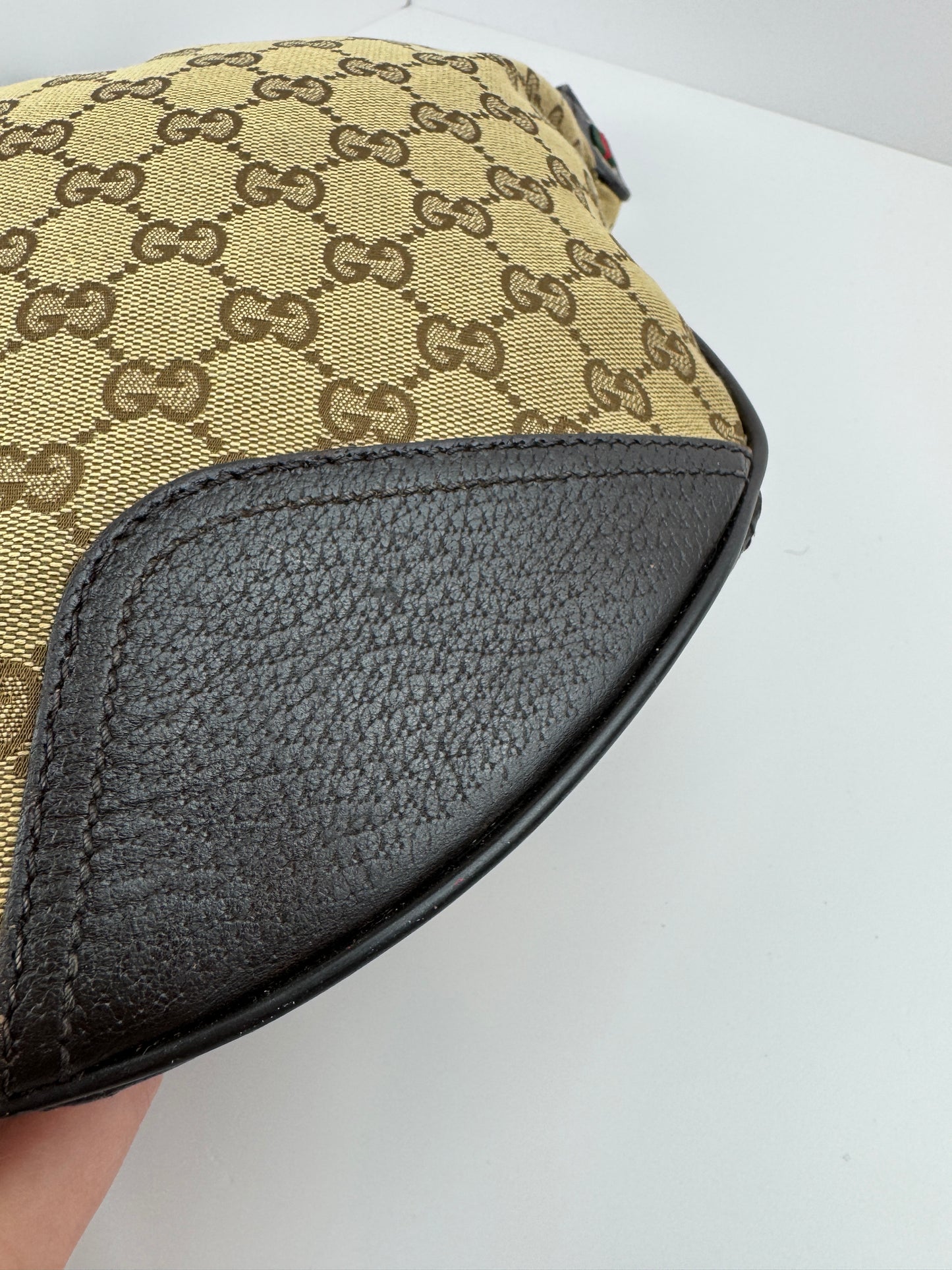 Gucci Web Bow Hobo GG Canvas