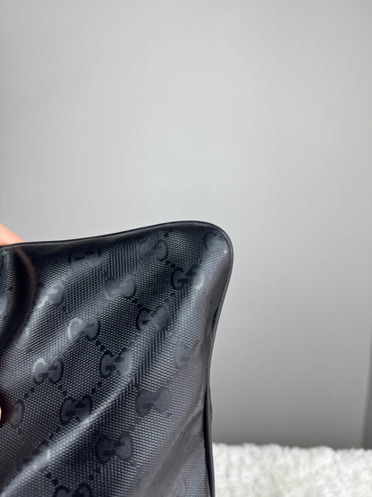 GUCCI Web Flat 500 Messenger GG Imprime Medium Black