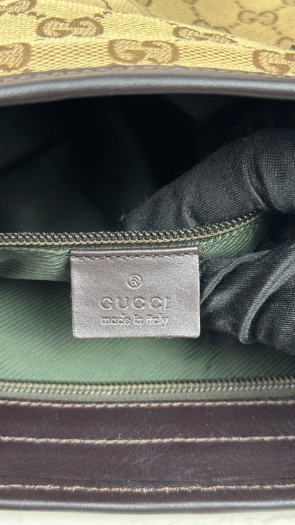 Gucci GG Canvas Tote Shoulder Bag Brown (Vintage)