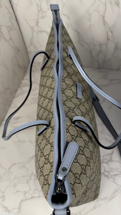 Gucci Tote With Strap GG Canvas light Blue