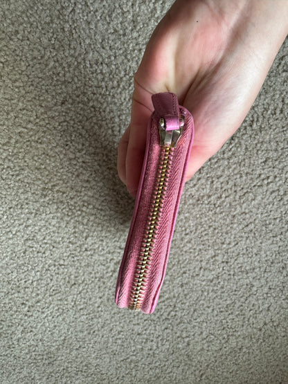 Prada saffiano zippy pink