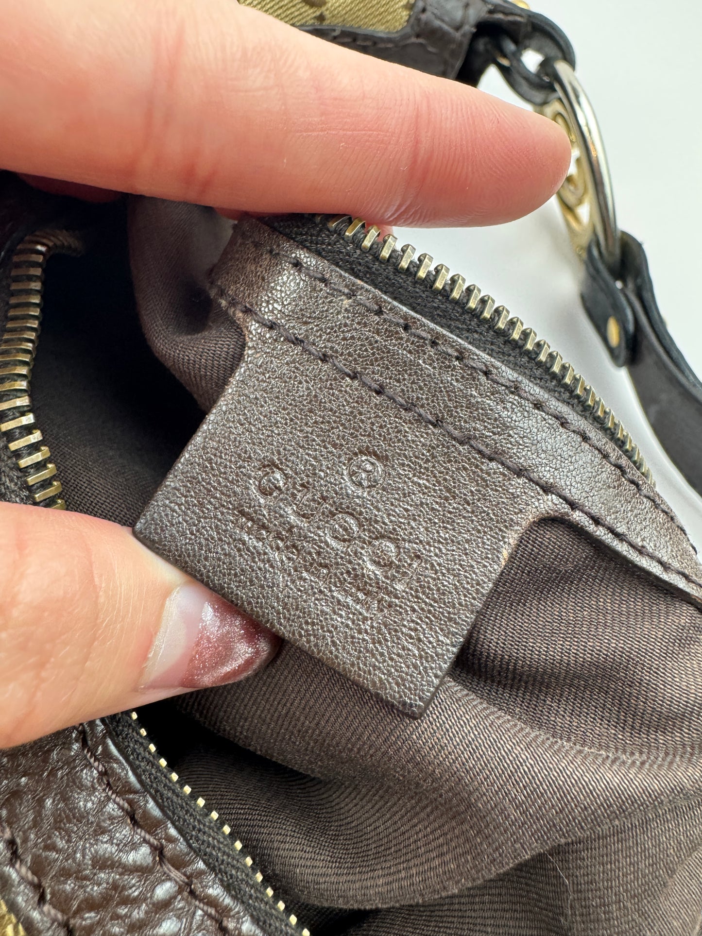 Gucci Hobo GG Interlocking Canvas Brown