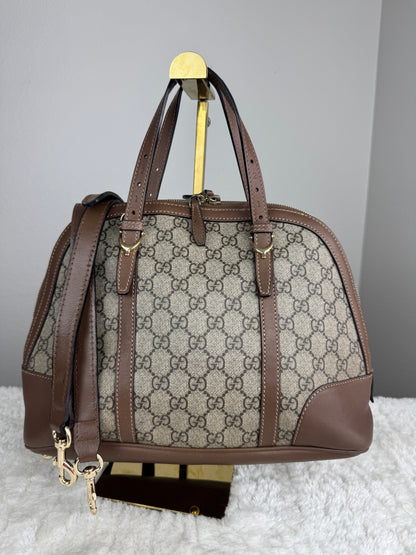 GUCCI Nice Dome GG Supreme Coated canvas Brown