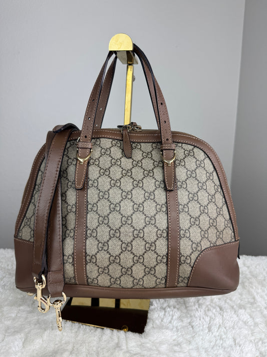 GUCCI Nice Dome GG Supreme Coated canvas Brown
