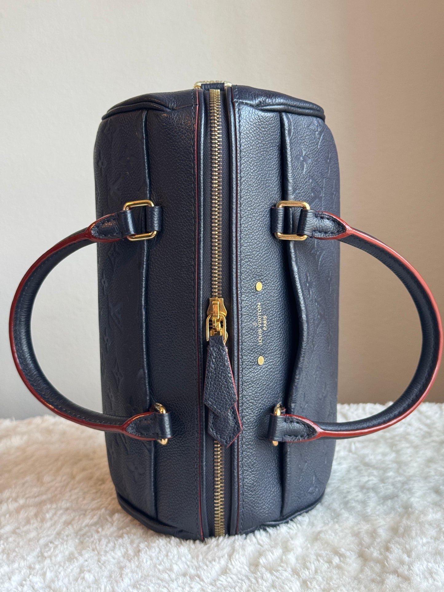 LOUIS VUITTON speedy25 Bandoulière Monogram Empreine  Leather Navy