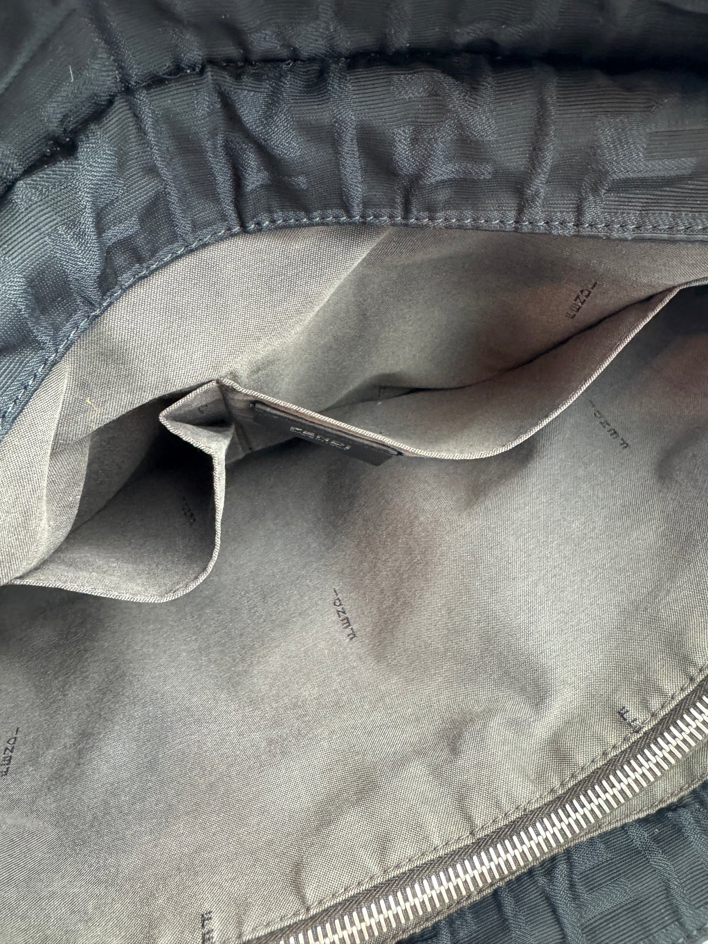 Fendi Zucca Flap Messenger Black