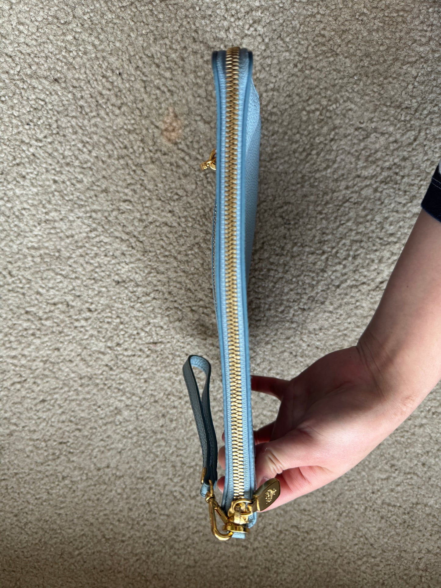 Mcm clutch leather Blue