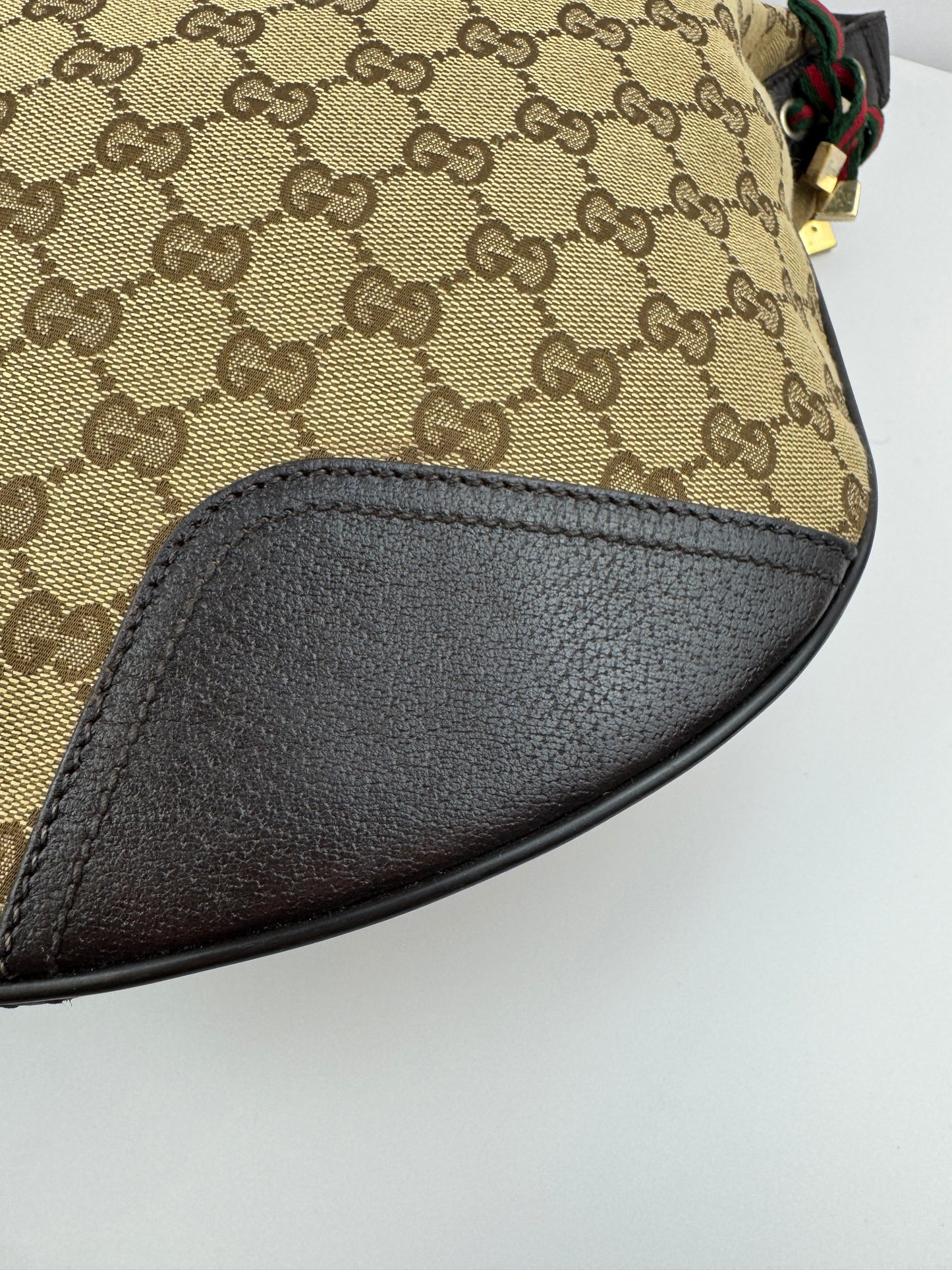 Gucci Web Bow Hobo GG Canvas