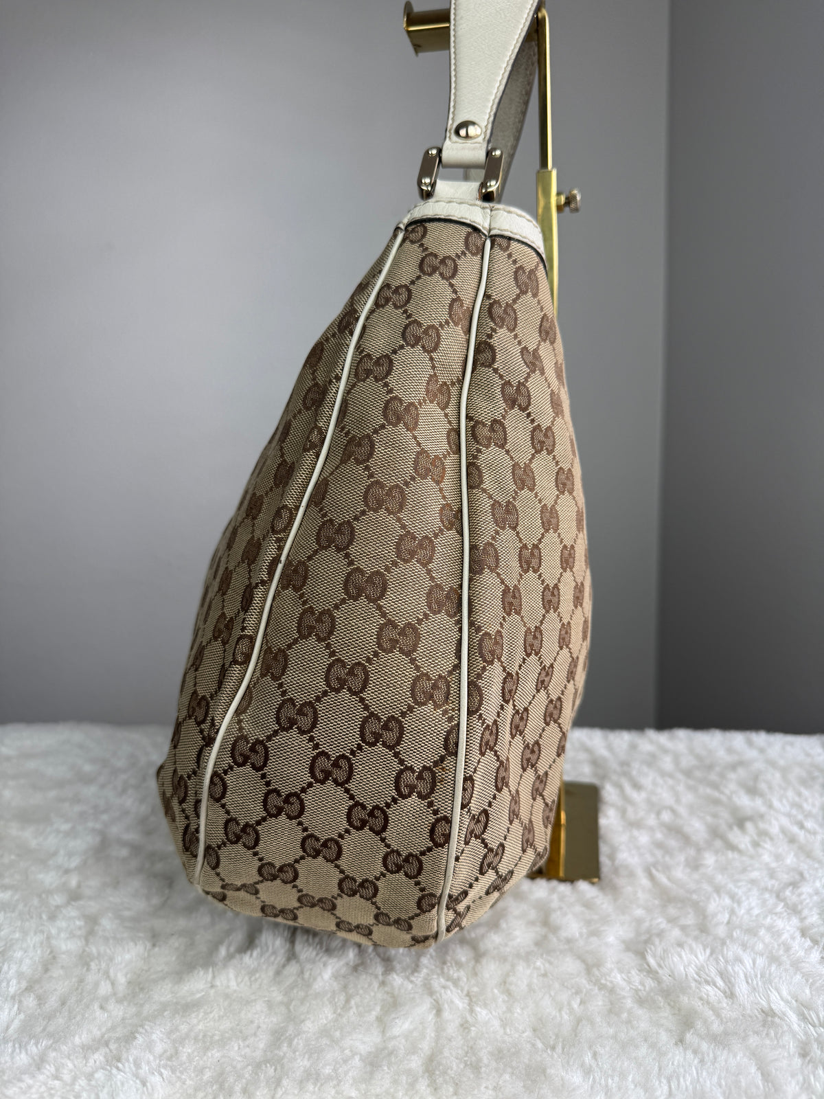 GUCCI Web New ladies Hobo GG Canvas Shoulder bag