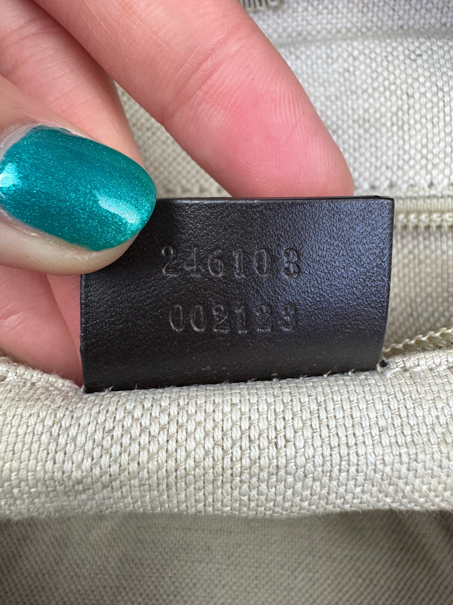 Gucci Buckle Backpack GG Coated Canvas Medium