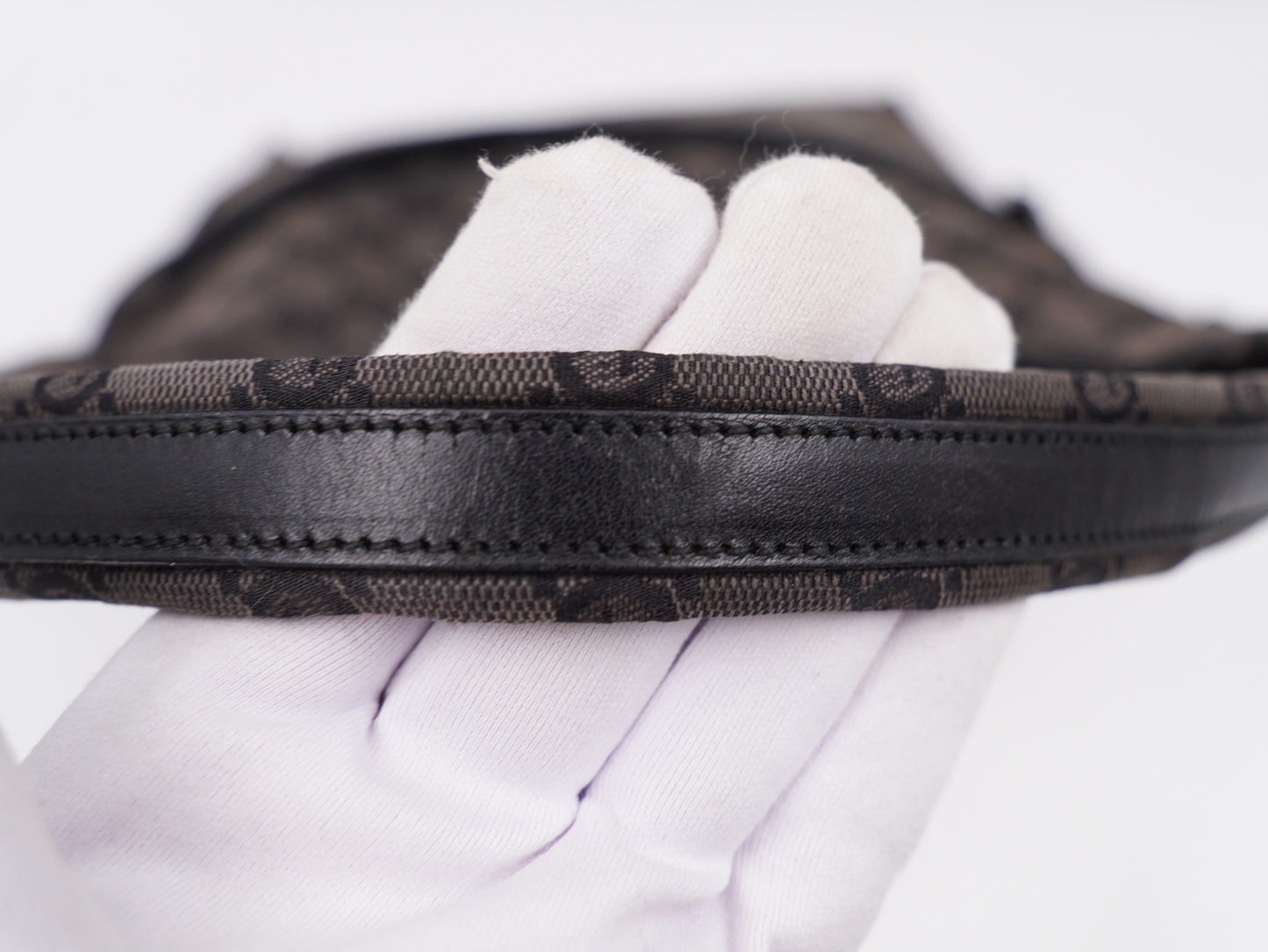 Gucci Black GG Canvas Hobo Shoulder Bag