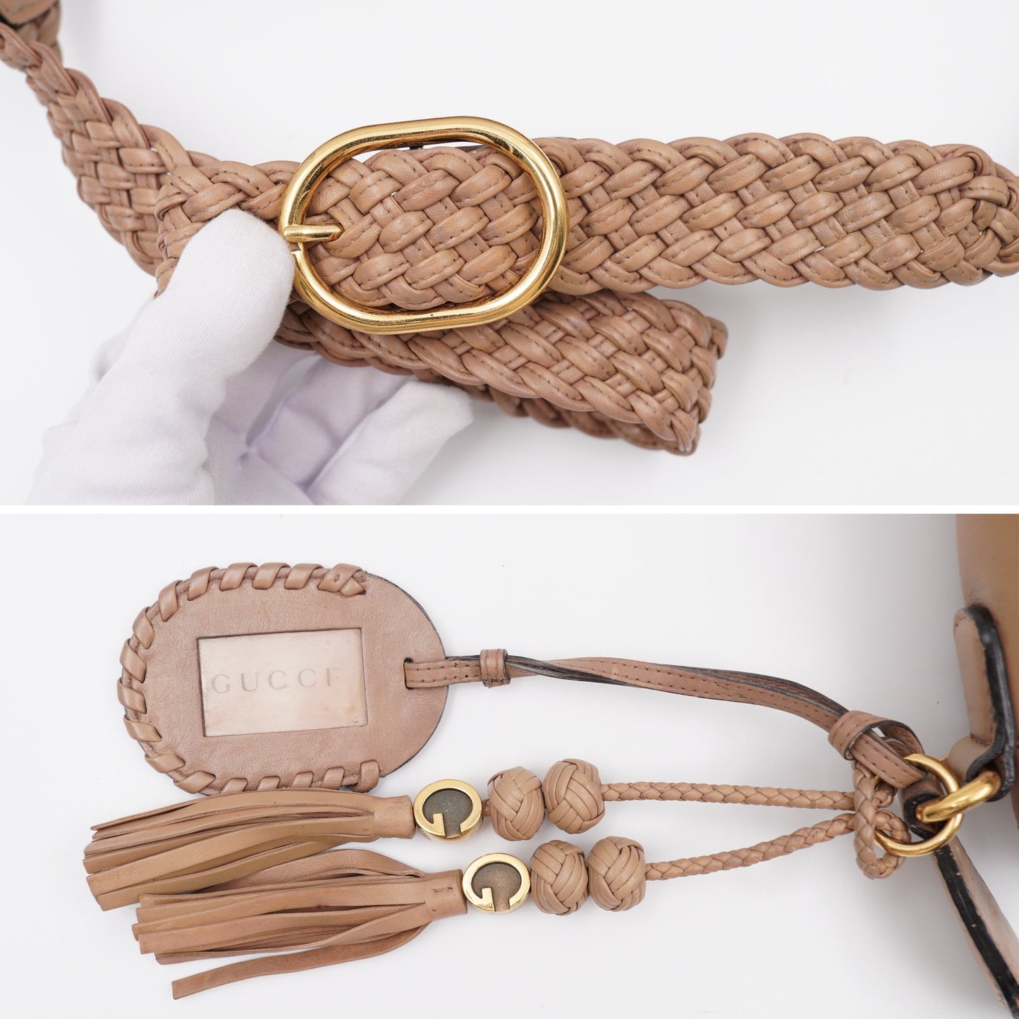 Gucci handmade leather shoulder bag