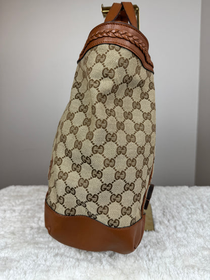 GUCCI Tote GG Canvas Brown