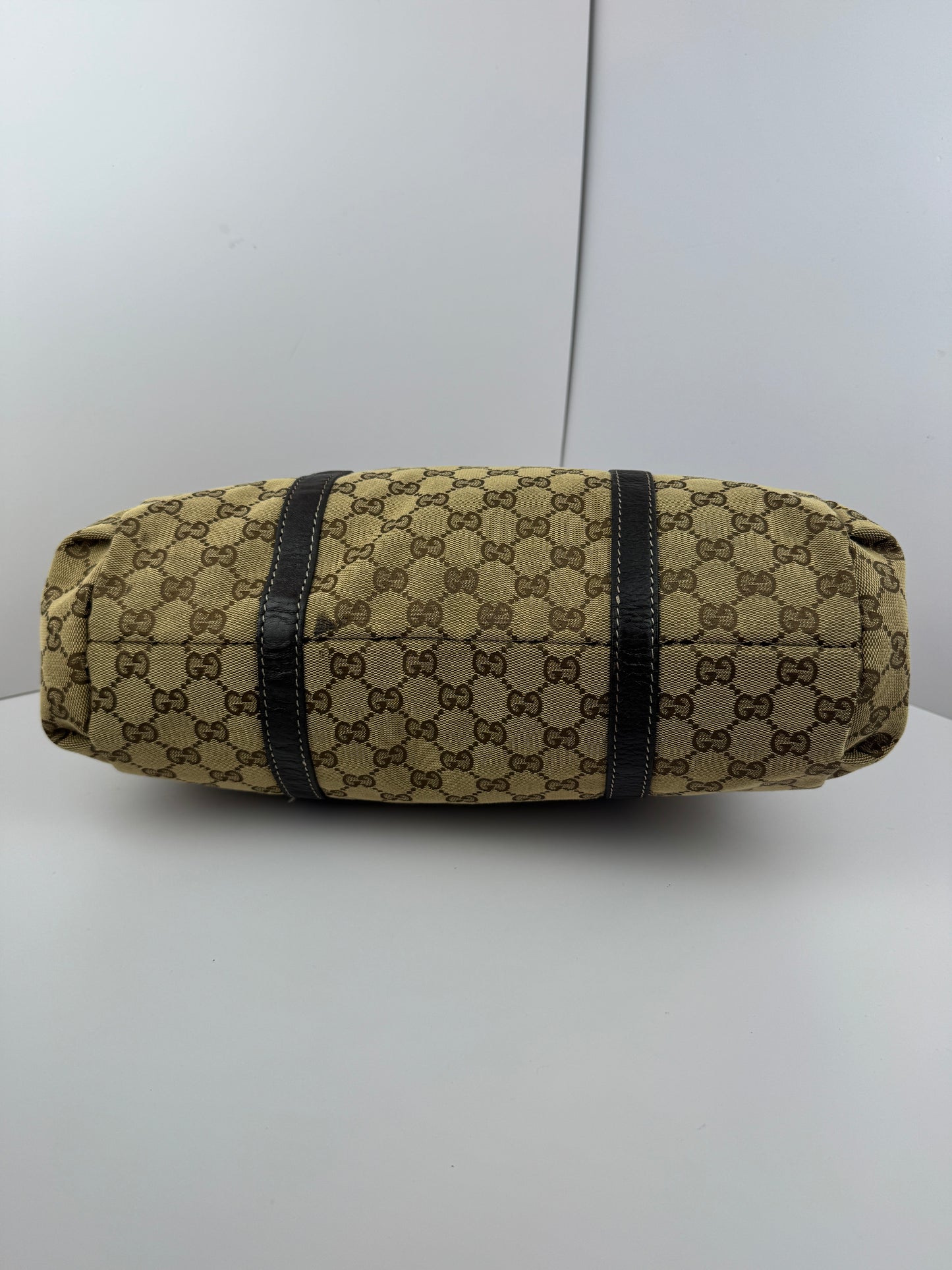 GUCCI Web Tote New Ladies Monogram Dark Brown