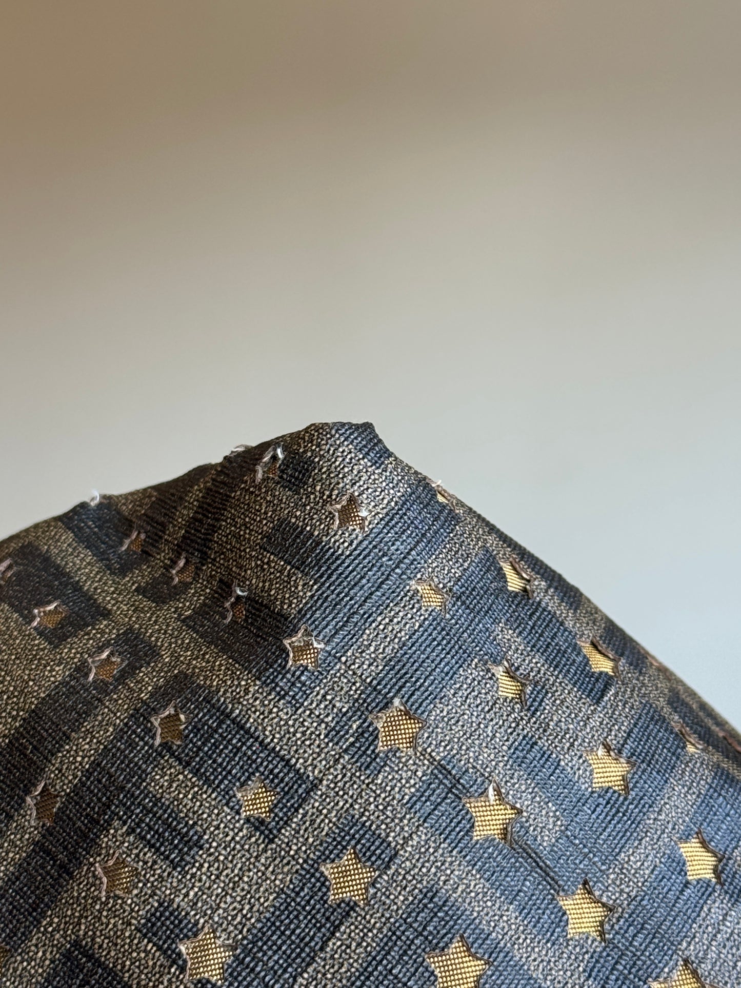FENDI Tobacco Zucca Print Star Perforated Coated canvas Medium