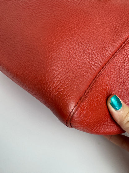 Gucci Swing Tote Leather Red