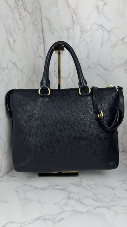 Prada Vitello Daino Leather Tote Black