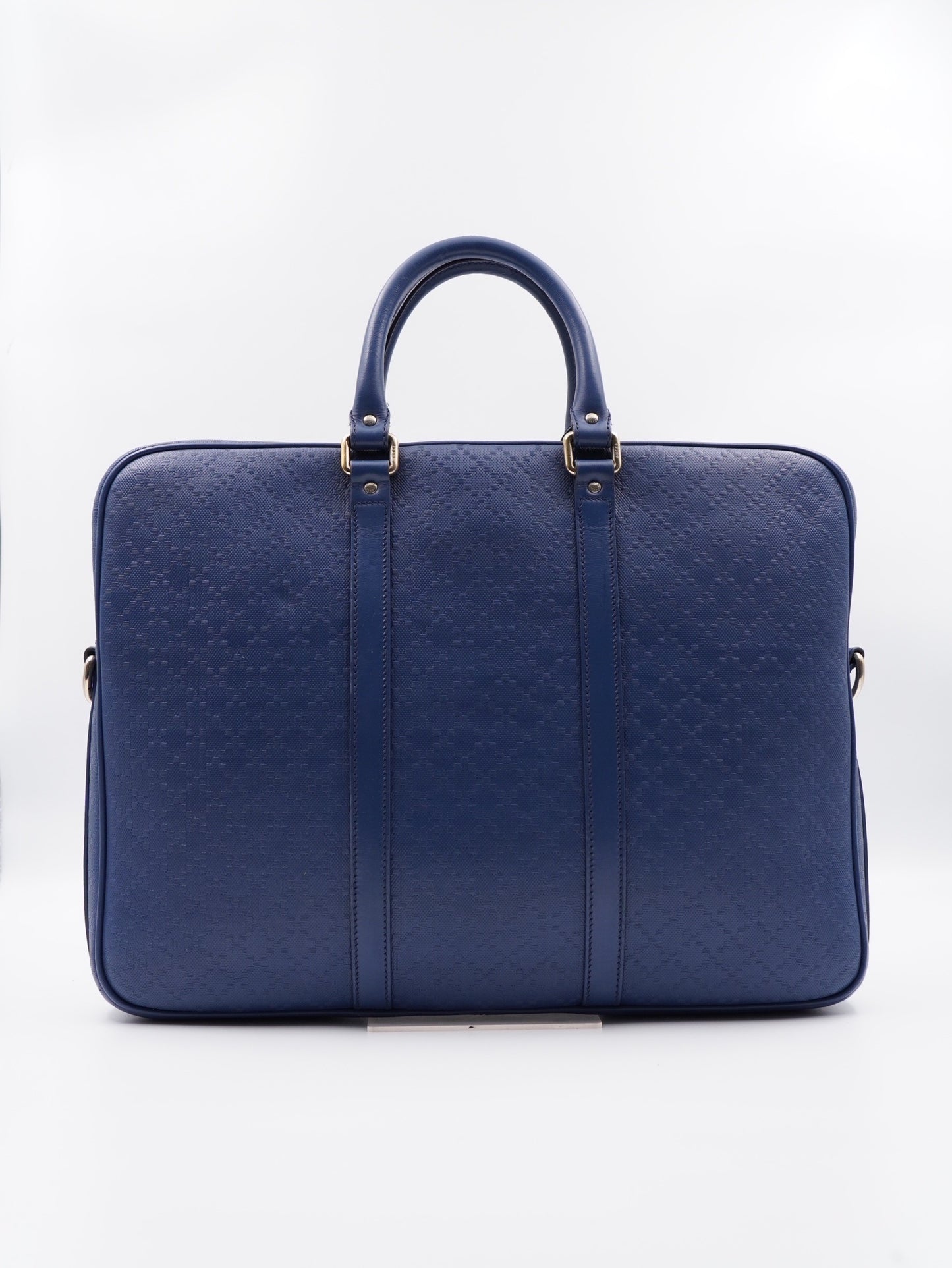 Gucci Briefcase Diamond Microguccdssima leather Blue