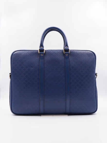 Gucci Briefcase Diamond Microguccdssima leather Blue