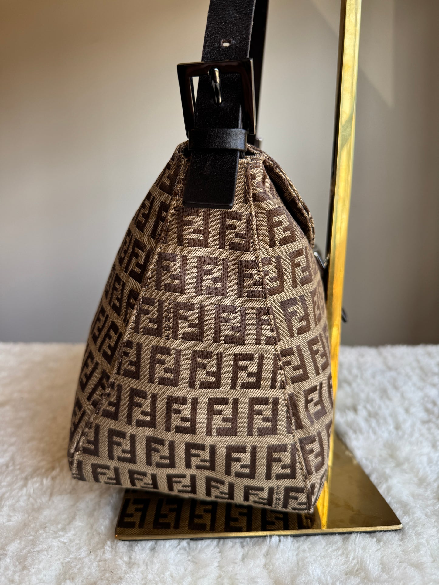 FENDI Zucchino Mama Canvas Dark brown