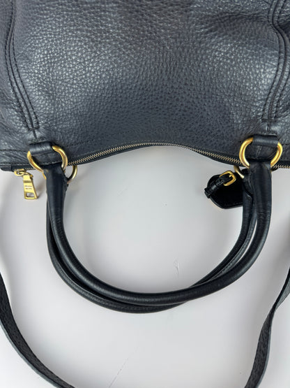 Prada Vitello Daino Zip Tote Nero Black