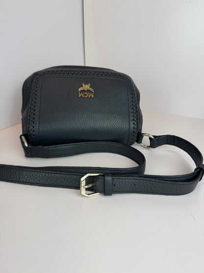 Mcm Leather flap crossbody Dark grey