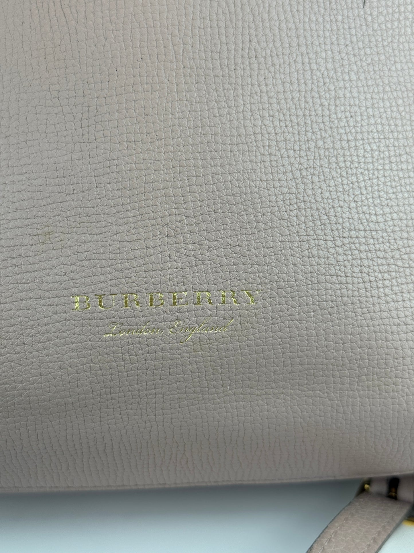 Burberry Banner House Check Leather Pink Nude