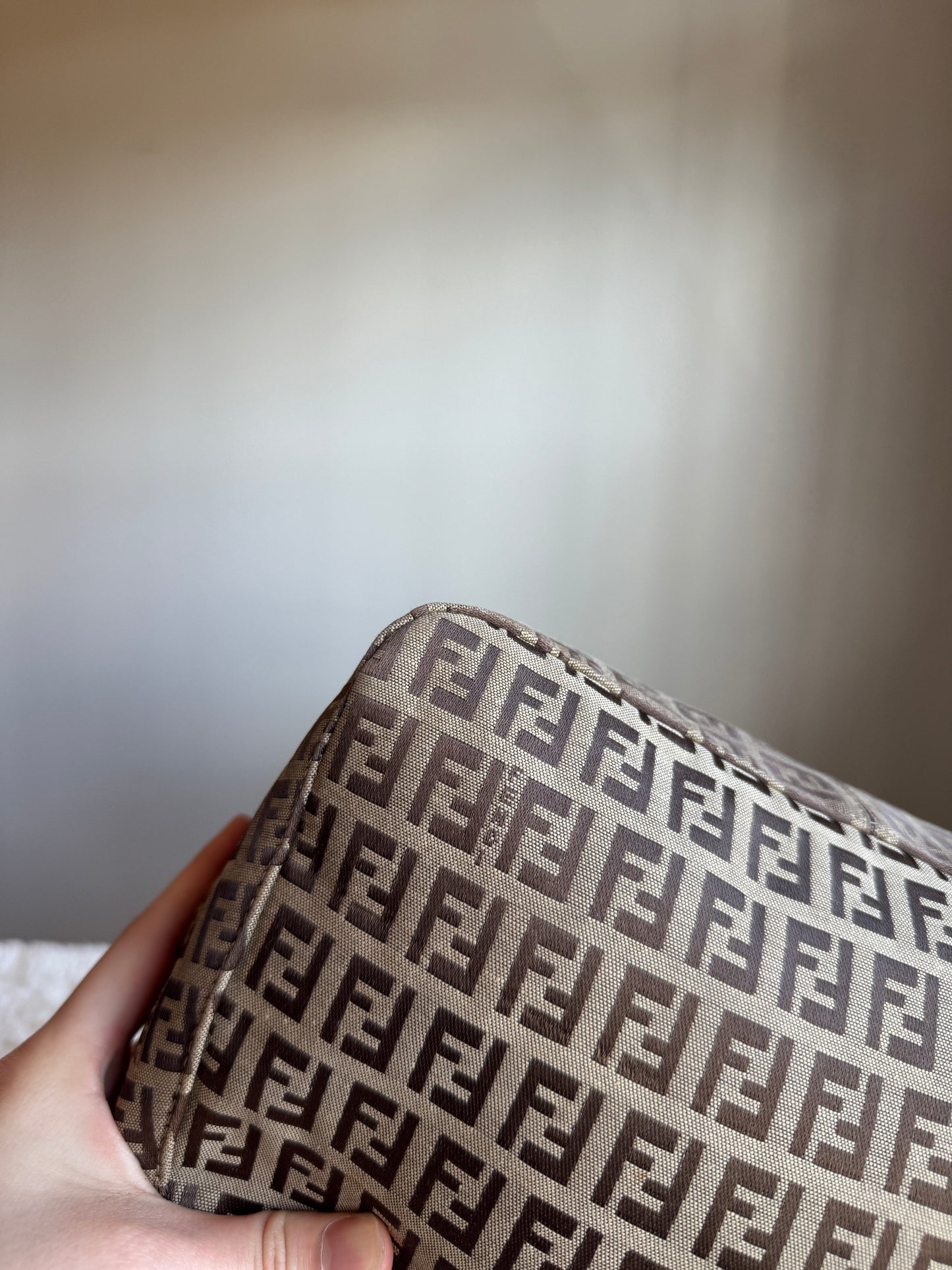 FENDI Zucchino Mama Canvas Dark brown