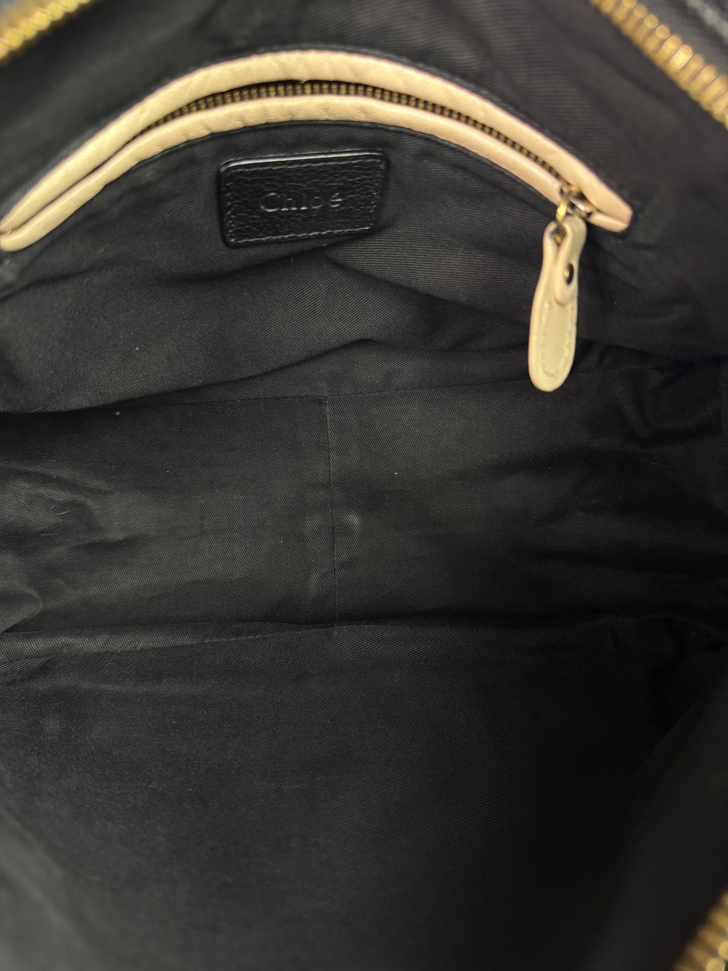 CHLOE Paraty Top Handle Bag Medium Leather Black
