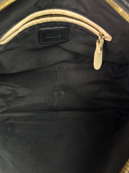 CHLOE Paraty Top Handle Bag Medium Leather Black