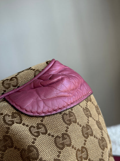GUCCI Sukey Top handle with Strap GG Canvas Pink
