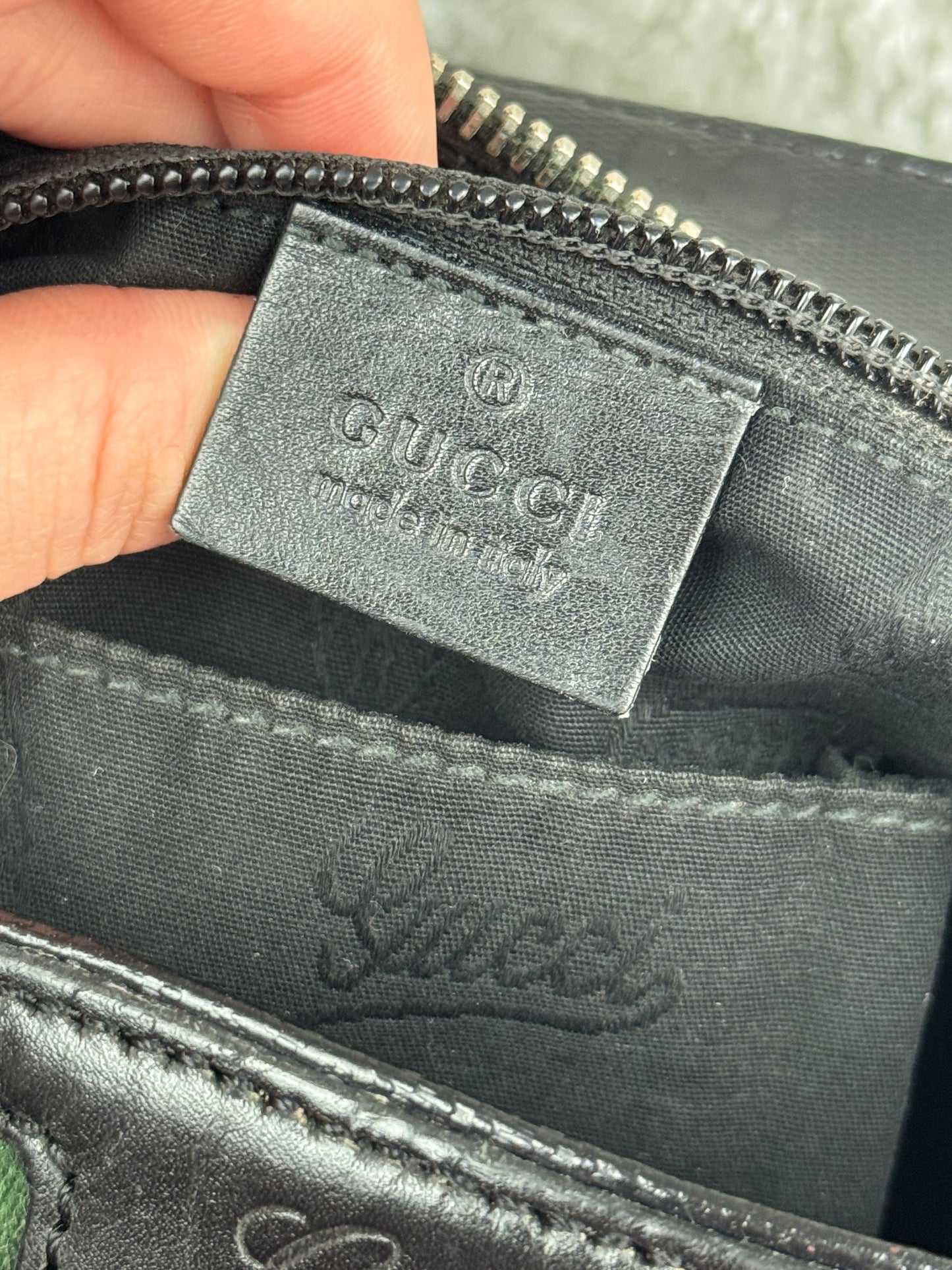 GUCCI Web Flat 500 Messenger GG Imprime Medium Black