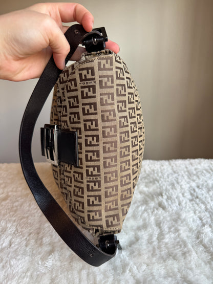 FENDI Zucchino Mama Canvas Dark brown