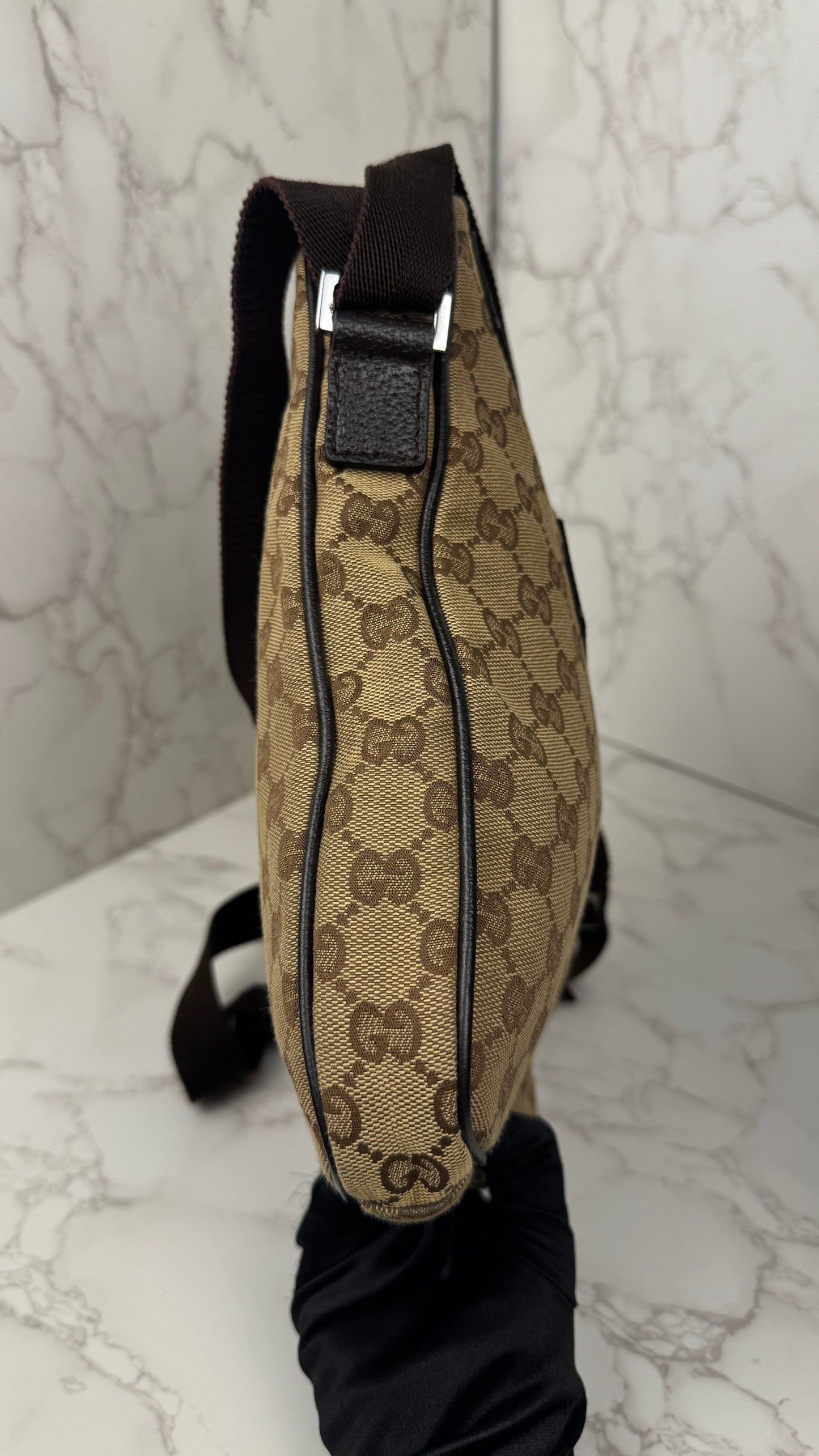 Gucci GG Canvas Crossbody Brown