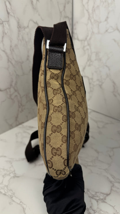 Gucci GG Canvas Crossbody Brown