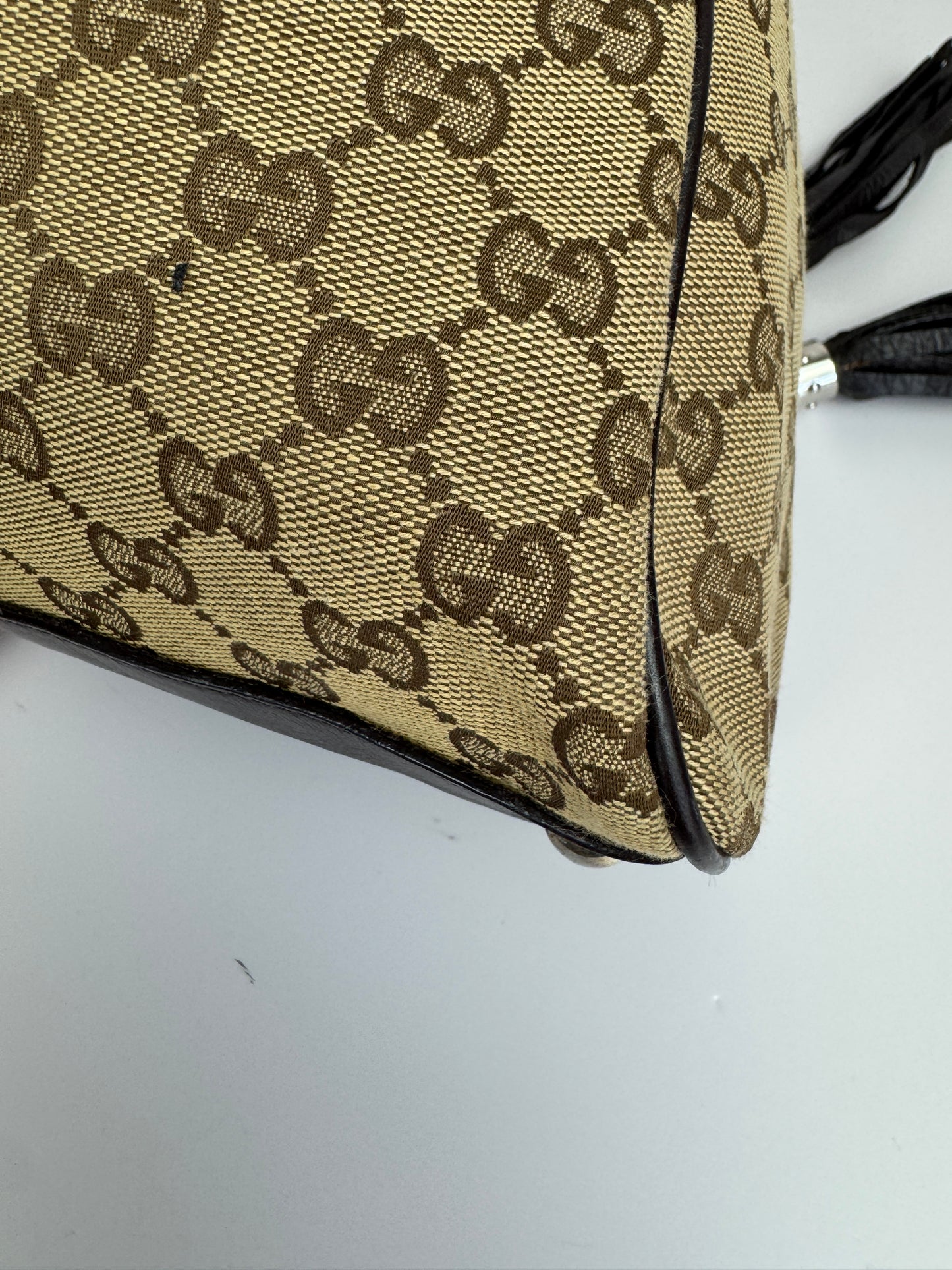 Gucci Drawstring Bamboo Hobo GG Canvas Monogram Brown