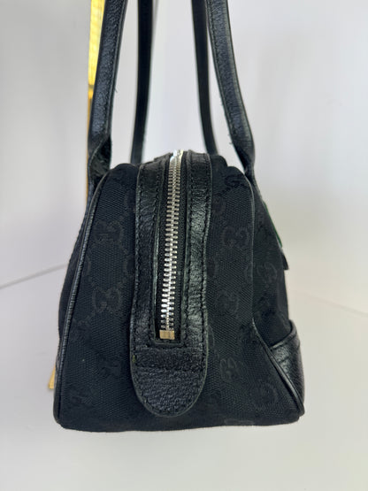 GUCCI  Princy Boston Small GG Black Canvas
