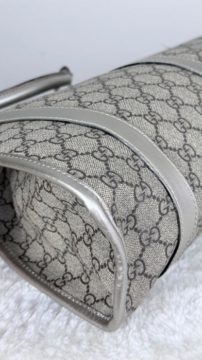 GUCCI Jackie Hobo GG Supreme Coated Canvas Silver