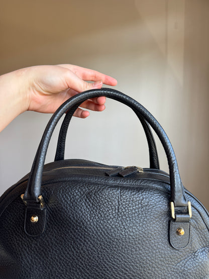 Gucci Web Pebbed Leather Blonde Bowler