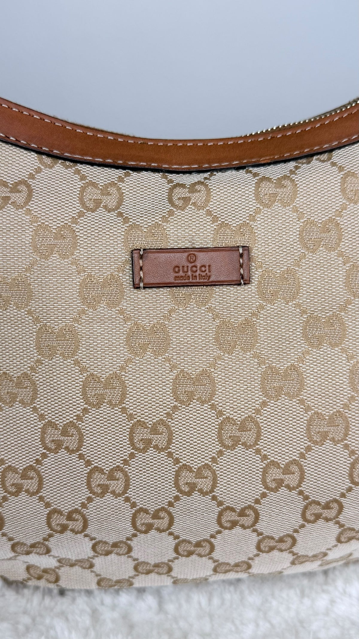 GUCCI Halfmoon GG Canvas Medium