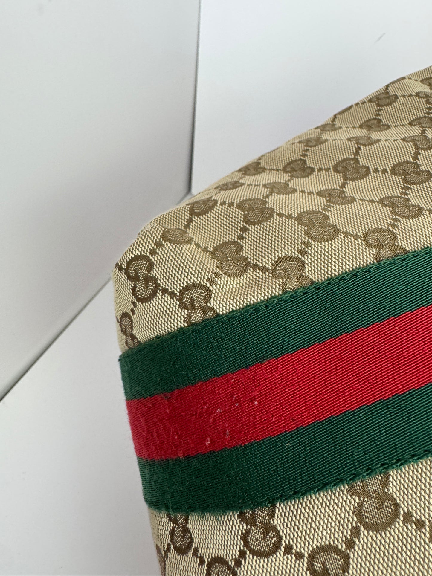 Gucci Web Tote GG Canvas Dark Brown