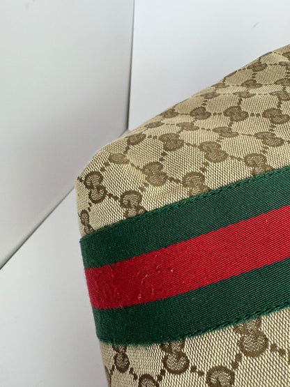 Gucci Web Tote GG Canvas Dark Brown