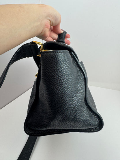 Prada Pattina Convertible Vitello Diano Leather bag Black