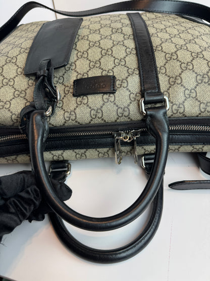 GUCCI Eden Briefcase GG Supreme Canvas Bag