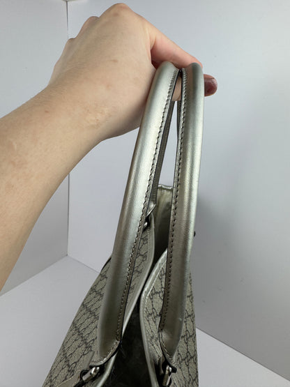 Gucci shopping Coated Canvas Grey